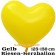 Riesen-Herzluftballon 150 cm, gelb
