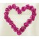 Crémefarbenes Kissen für Trauringe mit Herz aus pinken Rosen