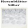 Rosenblaetter in Silber 100 Stueck