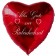 Roter Herzluftballon Alles Gute zur Rubinhochzeit aus Folie