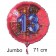 Großer Zahl 13 Luftballon aus Folie zum 13. Geburtstag, 71 cm, Rot/Blau, heliumgefüllt