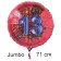 Großer Zahl 13 Luftballon aus Folie zum 13. Geburtstag, 71 cm, Rot/Blau