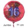Großer Zahl 16 Luftballon aus Folie zum 16. Geburtstag
