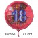 Großer Zahl 18 Luftballon aus Folie zum 18. Geburtstag, 71 cm, Rot/Blau, heliumgefüllt