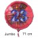Großer Zahl 23 Luftballon aus Folie zum 23. Geburtstag, 71 cm, Rot/Blau, heliumgefüllt