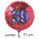 Großer Zahl 39 Luftballon aus Folie zum 39. Geburtstag, 71 cm, Rot/Blau, heliumgefüllt