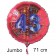 Großer Zahl 43 Luftballon aus Folie zum 43. Geburtstag, 71 cm, Rot/Blau, heliumgefüllt