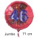 Großer Zahl 46 Luftballon aus Folie zum 46. Geburtstag, 71 cm, Rot/Blau