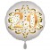Satin Weiß/Gold Zahl 20 Luftballon aus Folie zum 20. Geburtstag, 45 cm, Satin Luxe, heliumgefüllt