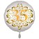 Satin Weiß/Gold Zahl 35 Luftballon aus Folie zum 20. Geburtstag, 45 cm, Satin Luxe, heliumgefüllt