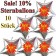Sale! 10 % 10 Stück silberne Sternballons zur Befüllung mit Luft, zu Werbeaktionen, Rabattaktionen, Schaufensterdekoration