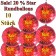 Sale! 20 % Star, 10 Stück rote Rundballons zur Befüllung mit Luft, zu Werbeaktionen, Rabattaktionen, Schaufensterdekoration