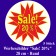 Werbeschilder "Sale! 20%" 5 Stück, rund, 28 cm