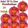 Sale! 30 % Star, 10 Stück rote Rundballons zur Befüllung mit Luft, zu Werbeaktionen, Rabattaktionen, Schaufensterdekoration