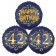 Satin Navy & Gold 42 Happy Birthday, Luftballons aus Folie zum 42. Geburtstag, inklusive Helium