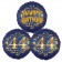 Satin Navy & Gold 44 Happy Birthday, Luftballons aus Folie zum 44. Geburtstag, inklusive Helium