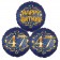 Satin Navy & Gold 47 Happy Birthday, Luftballons aus Folie zum 47. Geburtstag, inklusive Helium