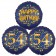 Satin Navy & Gold 54 Happy Birthday, Luftballons aus Folie zum 54. Geburtstag, inklusive Helium