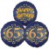Satin Navy & Gold 65 Happy Birthday, Luftballons aus Folie zum 65. Geburtstag, inklusive Helium