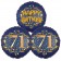 Satin Navy & Gold 71 Happy Birthday, Luftballons aus Folie zum 71. Geburtstag, inklusive Helium