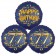 Satin Navy & Gold 77 Happy Birthday, Luftballons aus Folie zum 77. Geburtstag, inklusive Helium