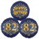 Satin Navy & Gold 82 Happy Birthday, Luftballons aus Folie zum 82. Geburtstag, inklusive Helium