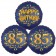 Satin Navy & Gold 85 Happy Birthday, Luftballons aus Folie zum 85. Geburtstag, inklusive Helium