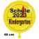 Luftballon aus Folie, 45 cm, inklusive Helium, Satin de Luxe, weiß zur Einschulung: Schule 2023 - Kindergarten aus.