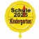 Luftballon aus Folie, 45 cm, inklusive Helium, Satin de Luxe, weiß zur Einschulung: Schule 2025 - Kindergarten aus.