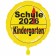 Schule 2026 - Kindergarten aus, Verkehrsschild Luftballon, gelb, 45cm