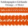 Papiergirlande, Orange, 4 Meter, schwer entflammbar