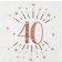 Servietten Rosegold Sparkling zum 40. Geburtstag, 10 Stück