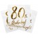 80. Geburtstag Servietten, 80th Birthday Gold