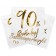 90. Geburtstag Servietten, 90th Birthday Gold