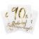 90. Geburtstag Servietten, 90th Birthday Gold