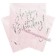 Rosa Glitter Happy Birthday Servietten, 20 Stück