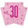 30. Geburtstag Servietten, Pink & Silver Glitz 30
