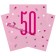 50. Geburtstag Servietten, Pink & Silver Glitz 50