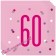 Servietten Pink & Silver Glitz 60 zum 60. Geburtstag