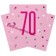 70. Geburtstag Servietten, Pink & Silver Glitz 70