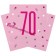 70. Geburtstag Servietten, Pink & Silver Glitz 70