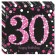 Servietten Pink Celebration 30, zum 30. Geburtstag