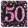 Servietten Pink Celebration 50, zum 50. Geburtstag