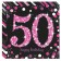 Servietten Pink Celebration 50, zum 50. Geburtstag