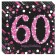 Servietten Pink Celebration 60, zum 60. Geburtstag