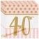 Servietten Pink Chic 40, zum 40. Geburtstag