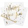 Happy New Year Golden Sparkle White Servietten zu Silvester, 20 Stück