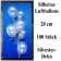 Silberne Luftballons zur Dekoration Silvester und Neujahr, 100 Stück