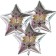Silvester Bouquet bestehend aus 3 Sternballons in Silber mit Helium, 2027 Feuerwerk
