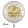 Silvester Luftballon: 2024 Viel Glück im neuen Jahr! Satin de Luxe, weiß, 45 cm